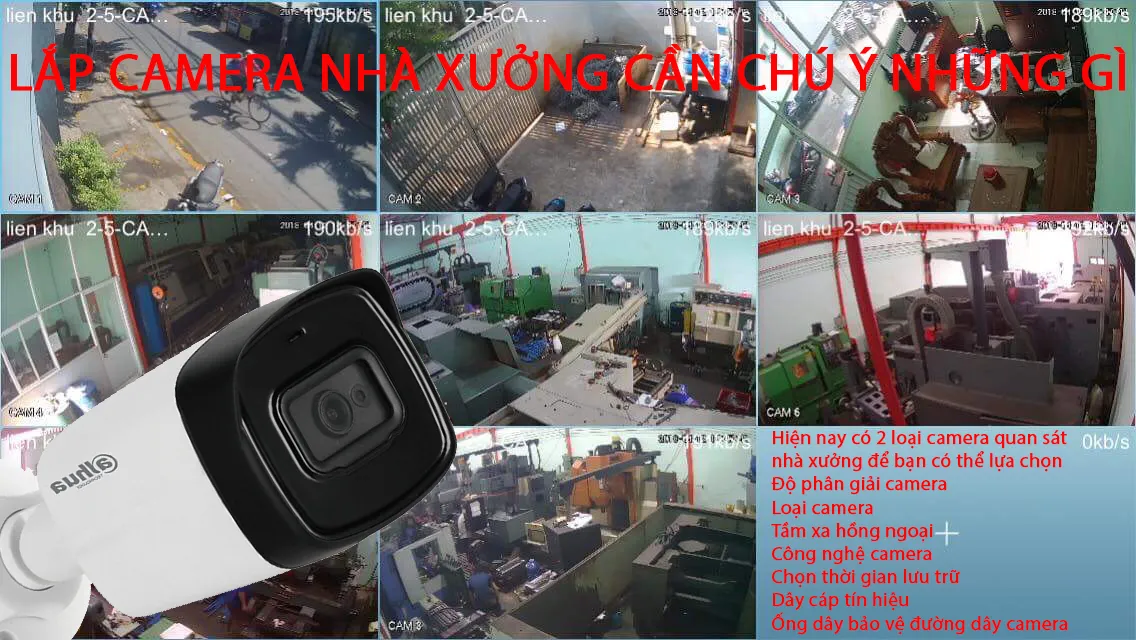 Lưu ý chọn camera trong nhà xưởng