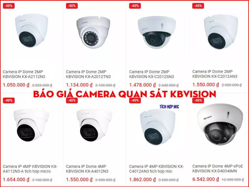 Giá Camera Kbvision Mới Nhất