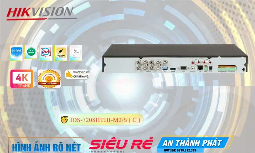 iDS-7208HTHI-M2/S(C) sắc nét Hikvision