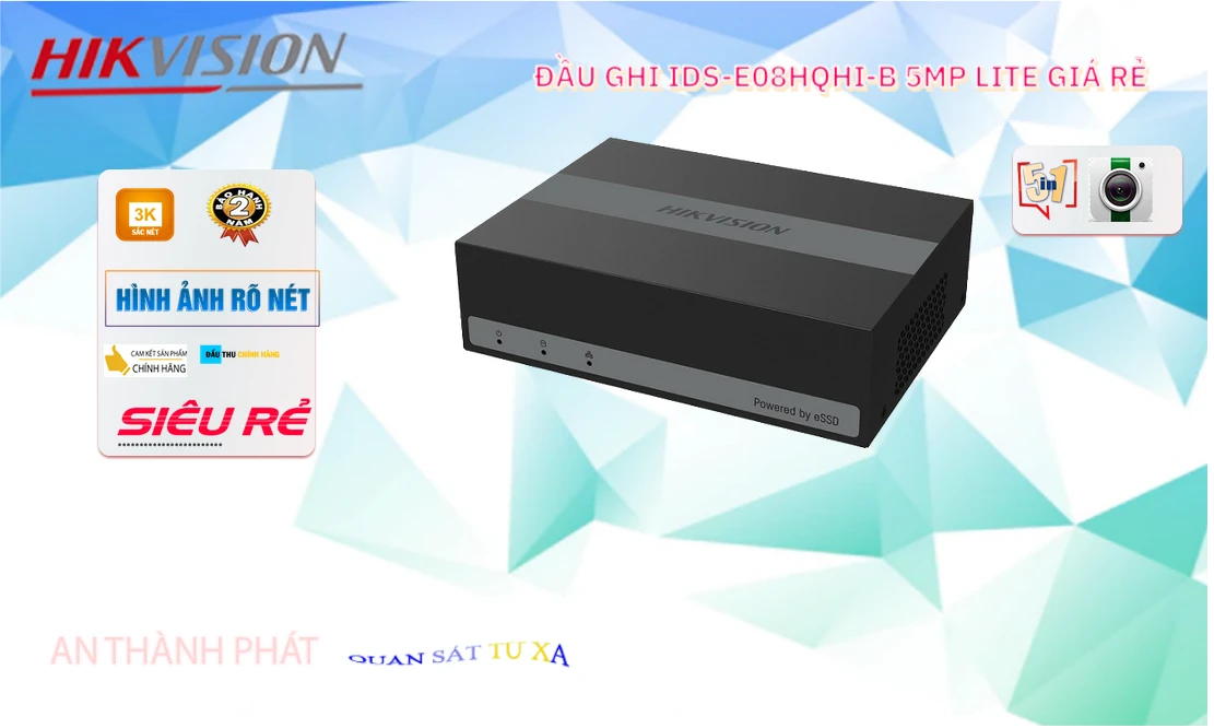 iDS-E08HQHI-B sắc nét Hikvision ➠